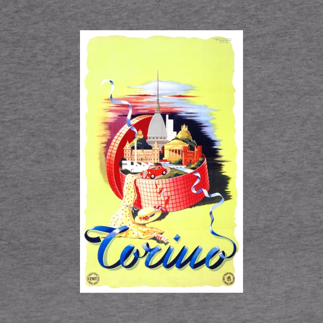 Vintage Travel Poster Italy Torino by vintagetreasure